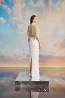 Celine Pearl Embellished Luxury Taffeta Off-Shoulder Gown for women, from 21SIX, The Viet Concept