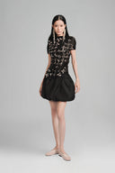 Black Laser Cut Tee for women, from Lecia, The Viet Concept 