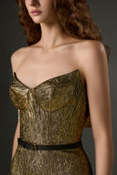  Gilded Lotus Bustier Midi Dress for women, from IHF STUDIO, The Viet Concept