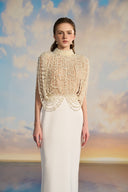 Celine Pearl Embellished Luxury Taffeta Off-Shoulder Gown for women, from 21SIX, The Viet Concept