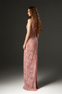 Lunaria Crystal Halter Mesh Lace Maxi Dress for women, from IHF STUDIO, The Viet Concept 