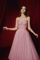 Evelyn Crystal Embellished Tulle Midi Dress for women, from JOSEPHINE, The Viet Concept
