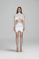 Charmaine Draped Silk Two-Piece Set for women, from DANG PHONG DESIGNER, The Viet Concept