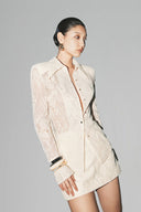 White Sienna Shirt Fitted Lace Shirt for women, from HUONG, The Viet Concept 