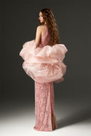 Lunaria Crystal Halter Mesh Lace Maxi Dress for women, from IHF STUDIO, The Viet Concept 