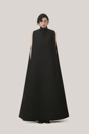 Black Nhat Gia Tent High Neck Taffeta Maxi Dress for women, from TINH, The Viet Concept 