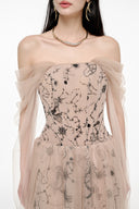 Luciene Artisanal Tulle Mesh Evening Dress for women, from JOSEPHINE, The Viet Concept 