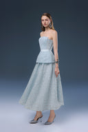 Kylie Blue Lace Tulle Elegant Evening Gown for women, from JOSEPHINE, The Viet Concept