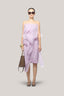 Purple Montoya Strapless Ruffle Trim Organza Midi Dress for women, from Das La Vie, The Viet Concept 
