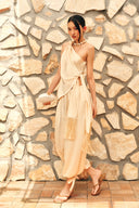 XITA • Ivory Silk Wide-Leg Trousers