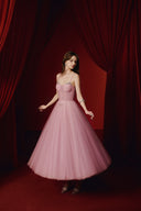 Evelyn Crystal Embellished Tulle Midi Dress for women, from JOSEPHINE, The Viet Concept
