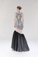 Freya Asymmetrical Sequin Gown with Layered Tulle Train for women, from SORAMAME, The Viet Concept