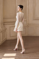 Berthe Éclat Sheer-Sleeve Embellished Mini Dress for women, from JOSEPHINE, The Viet Concept 