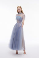 JOSÉPHINE • Edith Tulle Draped Floor-Length Gown
