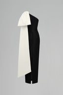 One Shoulder Taffeta Sheath Gown with Crystal Embellished Bow for women, from IHF STUDIO, The Viet Concept 