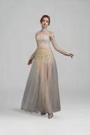 Elfreda Sheer Mesh Evening Maxi Dress for women, from DANG PHONG DESIGNER, The Viet Concept