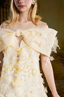 Élodie Couture Puff Sleeve Tiered Mini Dress for women, from MADDY HATES ROSE, The Viet Concept
