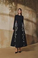 L' SCARLETT • Celeste 3D Crystal Floral Flared Midi Dress