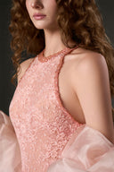 Lunaria Crystal Halter Mesh Lace Maxi Dress for women, from IHF STUDIO, The Viet Concept 
