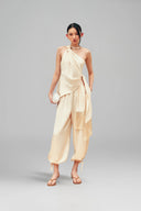 Ivory Whisper Asymmetric Silk Fringe Top for women, from XITA, The Viet Concept 