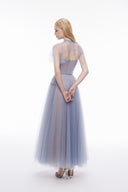 JOSÉPHINE • Edith Tulle Draped Floor-Length Gown