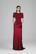 Plamol Sheath Round Neck Cotton Silk Floor Length Dress for women, from White Plan, teh Viet Concept 