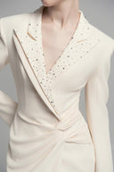 L'ALLÉE • Chic Draped Blazer Evening Dress
