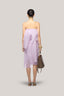 Purple Montoya Strapless Ruffle Trim Organza Midi Dress for women, from Das La Vie, The Viet Concept 