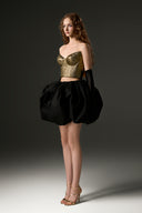 Noir Étoile Taffeta Bubble Mini Skirt for women, from IHF STUDIO, The Viet Concept