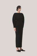 Black Tam Hourglass Boat Neck Tweed Top for women, from TINH, The Viet Concept