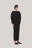 Black Tam Hourglass Boat Neck Tweed Top for women, from TINH, The Viet Concept
