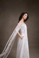 KEIRA TONG • Fringe Lace Off-Shoulder Corset Top
