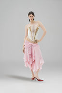 LA VIERGE • La Esperanza Draped Chiffon Midi Skirt