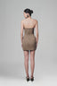 Brown Petal Bustier Mini Dress for women, from Keira tong, the Viet Concept 