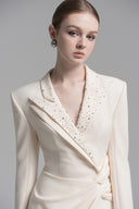 L'ALLÉE • Chic Draped Blazer Evening Dress