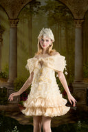 Élodie Couture Puff Sleeve Tiered Mini Dress for women, from MADDY HATES ROSE, The Viet Concept