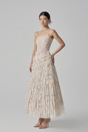 Octavia Crystal-Embellished Floral Lace Midi Dress for women, from 21SIX, The Viet Concept