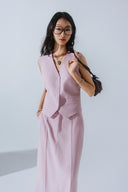 HOBB • Structured Twill Tailored Maxi Skirt