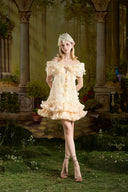 Élodie Couture Puff Sleeve Tiered Mini Dress for women, from MADDY HATES ROSE, The Viet Concept