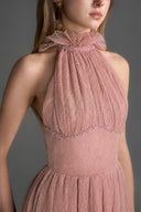 IHF STUDIO • Vine Guipure Lace Crystal-Embellished A-Line Dress