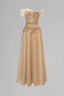 Brown Yloria Maxi Dress for women, from Calista, The Viet Cocnept 