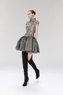 SORAMAME • Aeon Champagne Sequin Ruffle Mini Dress for women, from SORAMAME, The Viet Concept