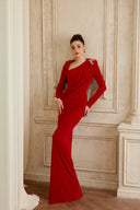CALISTA • Valoria Asymmetric Draped Jersey Gown