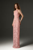 Lunaria Crystal Halter Mesh Lace Maxi Dress for women, from IHF STUDIO, The Viet Concept 