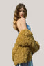  Brown Moutarde Fur Coat for women, from La Vierge, The Viet Concept 