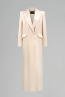 IHF STUDIO • Beige Royale Oversized Silk Coat