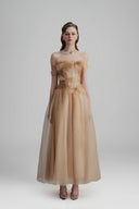 Brown Yloria Maxi Dress for women, from Calista, The Viet Cocnept 