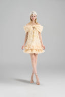 Élodie Couture Puff Sleeve Tiered Mini Dress for women, from MADDY HATES ROSE, The Viet Concept