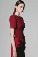 Plamol Sheath Round Neck Cotton Silk Floor Length Dress for women, from White Plan, teh Viet Concept 