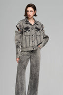 Open-Shoulder Point Collar Jacket for women, from GVLUX, The Viet Concept 